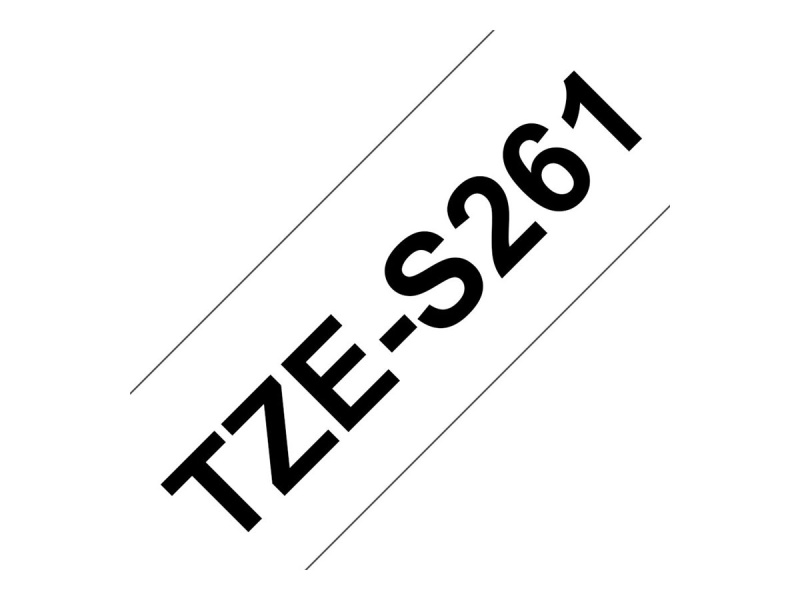 BROTHER TZES261 FlexiTapes 8m36mm strong adhesive black on white for P-touch - Image 2