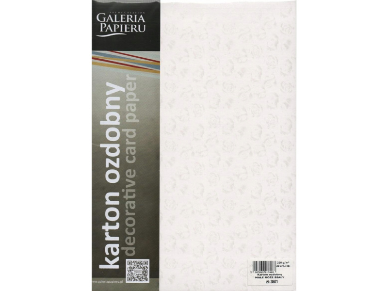 Dekoratiivpaber Small Roses A4/20L 220gr valge — изображение 2
