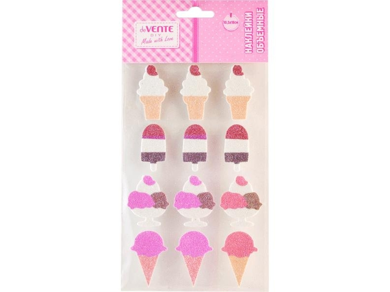 Dekoratiivsed 3D kleepsud deVENTE Glitter Ice Cream