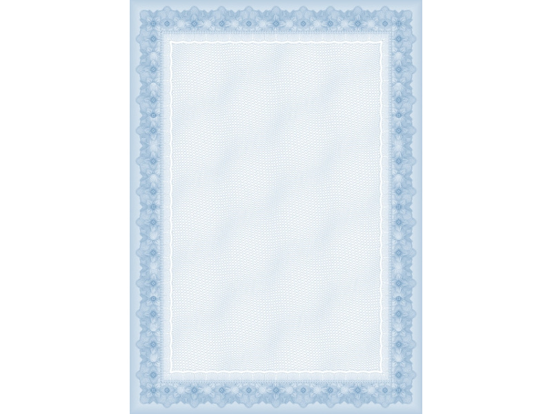 Diplomi põhjad College kartong A4/25, 170g/m², sinine raam