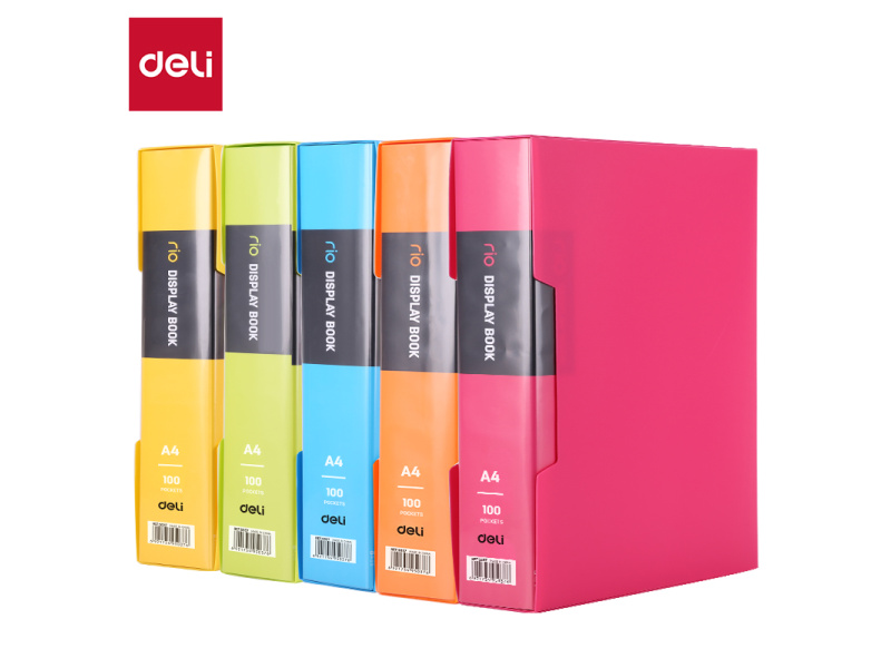 Esitluskaaned DELI A4 80-taskut, assortii