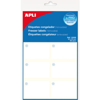 Etiketid Apli 12058 34x53mm 10L külmakindlad valge