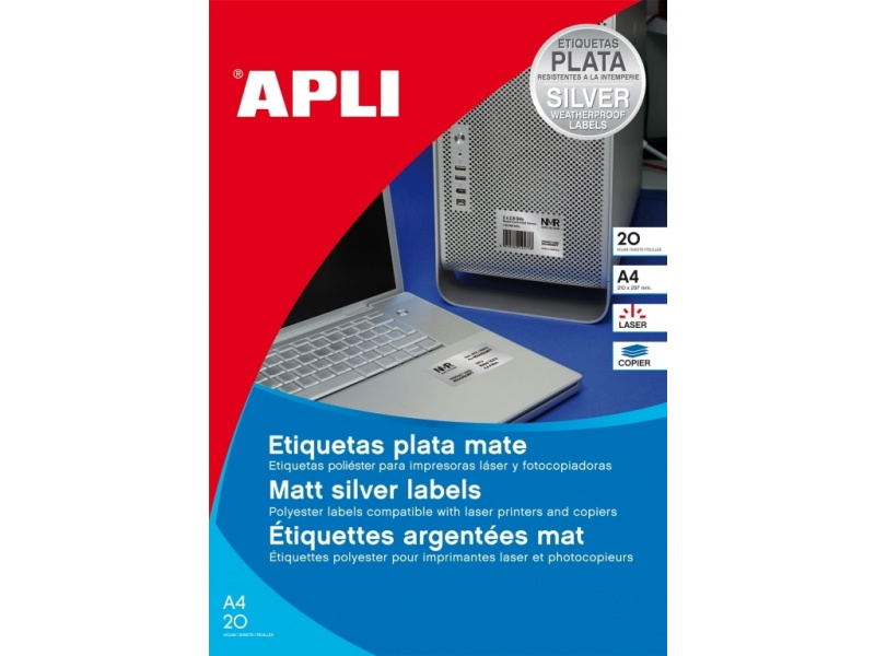 Etiketid Apli 1227 105x148mm A4/20L ilmastikukindel valge