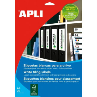 Etiketid Apli 1233 190x61mm A4/25L