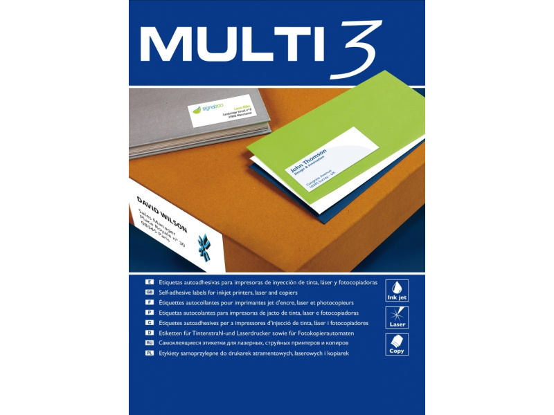 Etiketid Multi3 10490 48,5x16,9 A4/100L