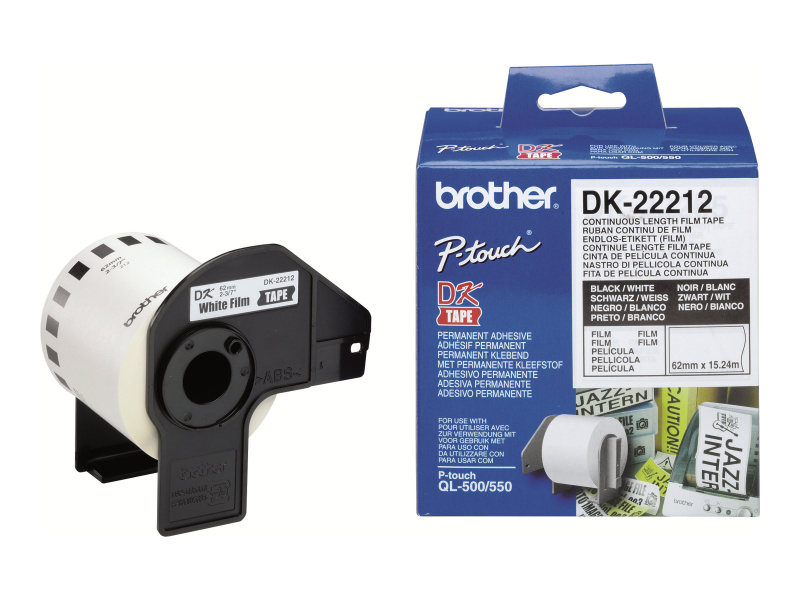 Etiketiklint Brother "DK22212", White, Pidev rull - Pilt 4