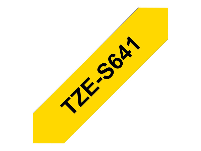 Etiketilint Brother TZe-S641, must kollasel, Eriti tugeva liimiga — изображение 4