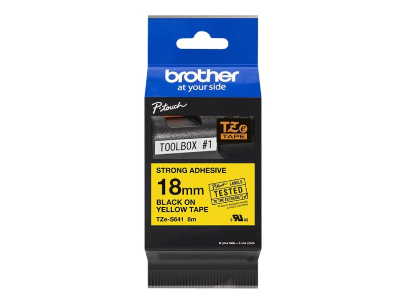 Etiketilint Brother TZe-S641, must kollasel, Eriti tugeva liimiga — изображение 5