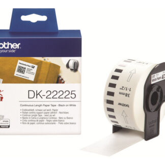 Etiketirull Brother "DK22225", Black on White, Pidev etteanne.