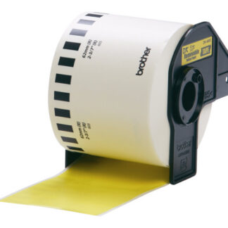 Etiketirull Brother DK44605, Yellow, Eemaldatav liim