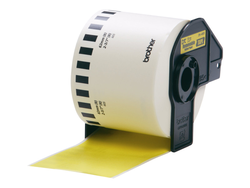 Etiketirull Brother DK44605, Yellow, Eemaldatav liim