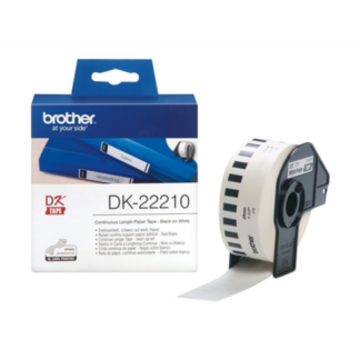 Etikettlindi Rull Brother "DK22210", Valge, Pidev