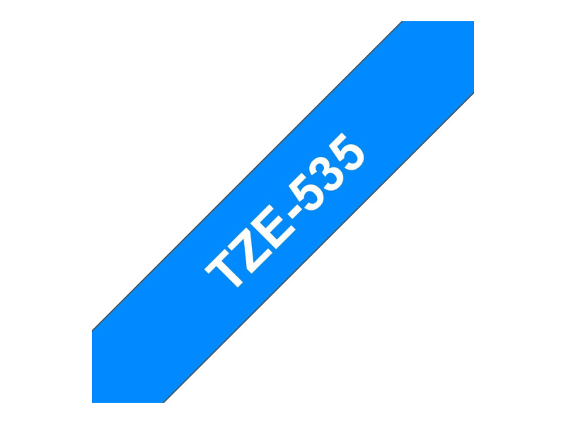 Etikettlint Brother "TZe-535", White on Blue, Laminated Durability - Pilt 3