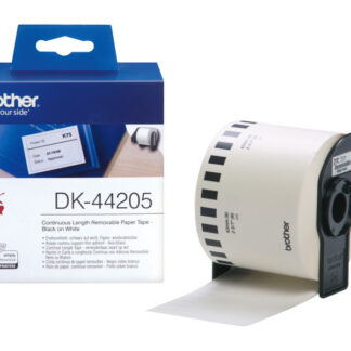 Etikettrull Brother DK44205, valge, Eemaldatav