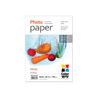 Photo paper ColorWay PM1900504R, matt, valge, 190g/m² 50L