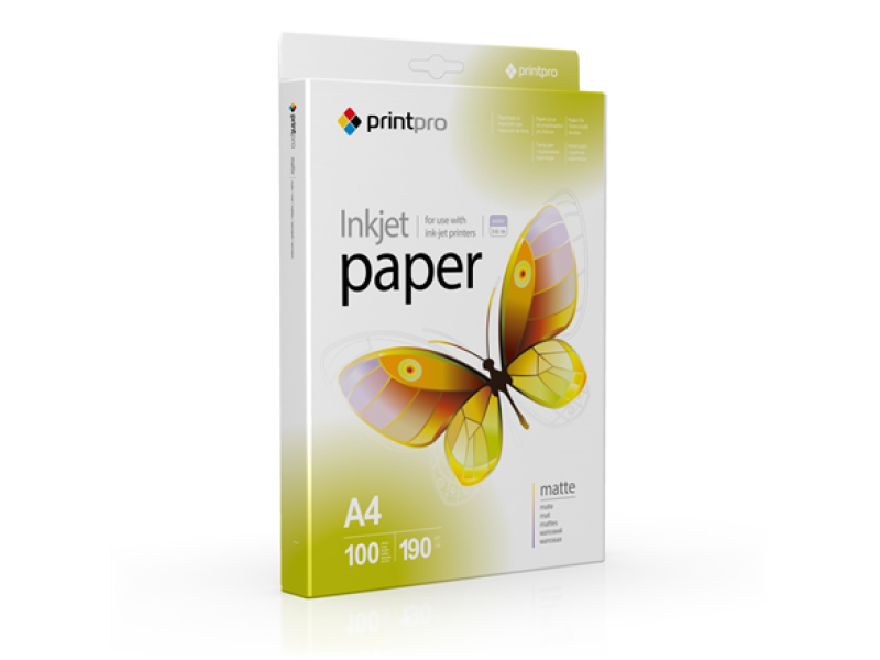 Photo paper ColorWay PrintPro, matt, A4, 190 g/m², 100 lehte