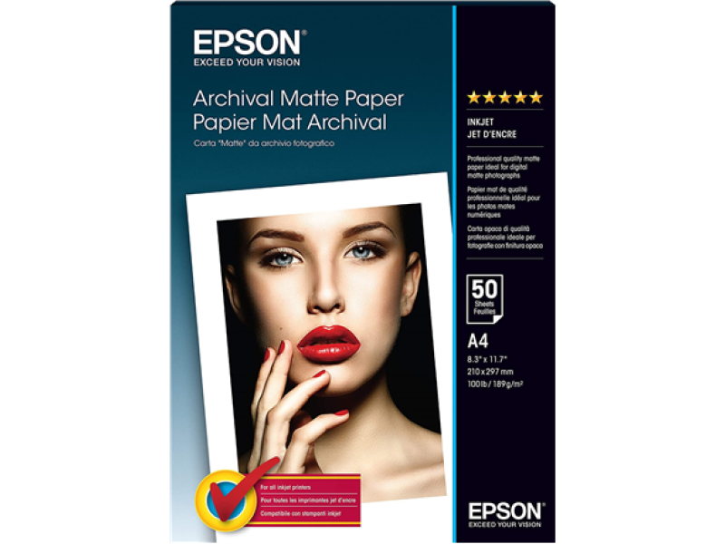 Fotopaber Epson Archival Matte, White, Pleekimiskindel