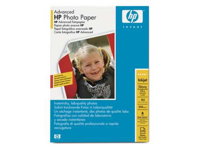 Fotopaber HP "Advanced Glossy", White, 250gsm, Pleekimiskindel