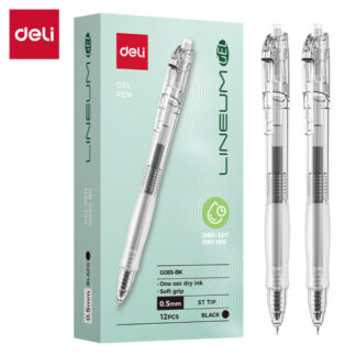Geelpliiats Deli Lineum Gel 0,5mm kiiresti kuivav must
