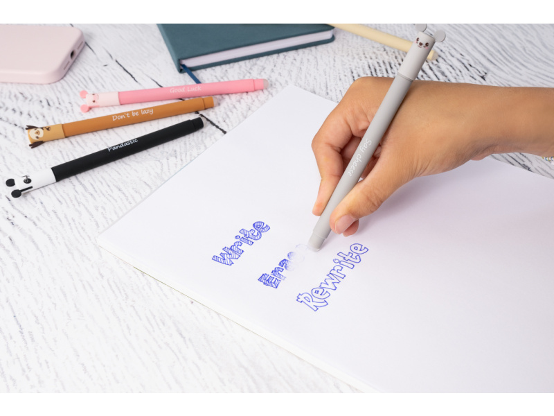 Geelpliiats EberhardFaber Erase it! Lama 0.7mm kirjutab-kustutab sinine - Pilt 3
