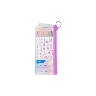 Geelpliiatsite komplekt DELI Delight pastell 0.5mm 6-värvi