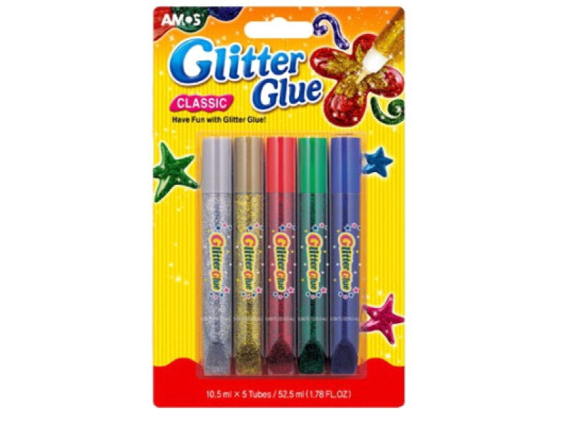 Glitterliim Amos Classic 5-värvi (10,5ml)