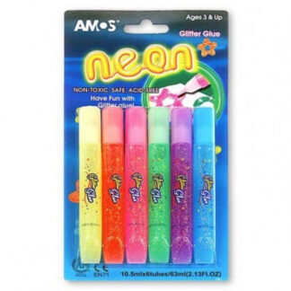Glitterliim Amos Neon 5-värvi (10,5ml)