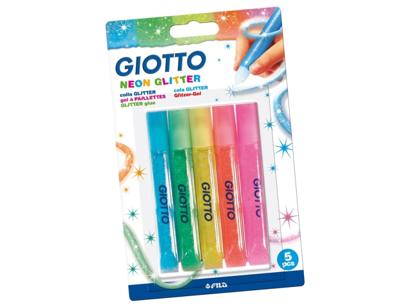Glitterliim Fila Giotto Flash 5-värvi (10,5ml)