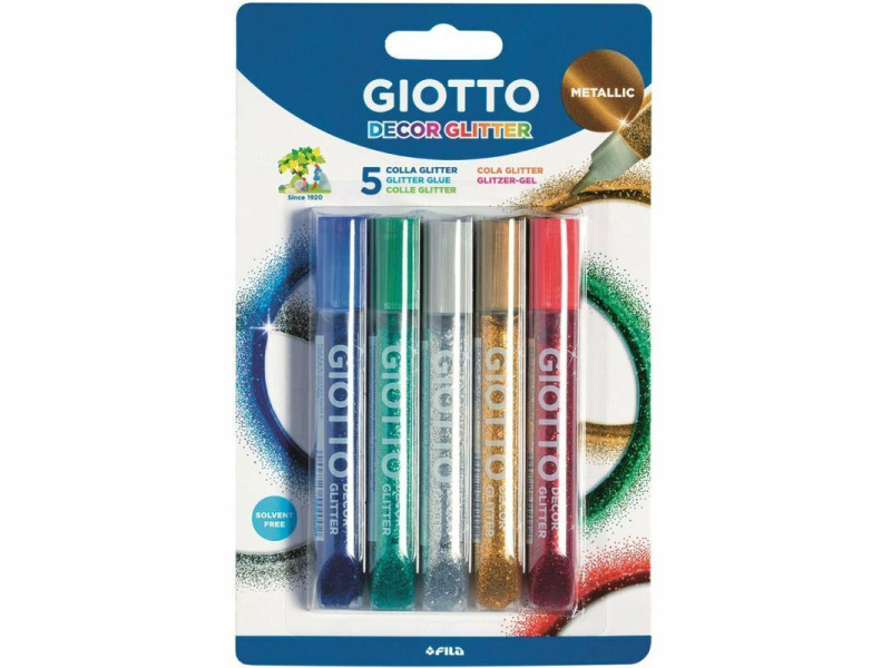 Glitterliim Fila Giotto Metallic 5-värvi (10,5ml)