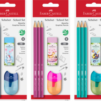 Harilik pliiats Faber-Castell 1111 HB koolikomplekt värviline