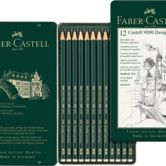 Harilik pliiats Faber-Castell 9000 5B-5H 12tk komplektis