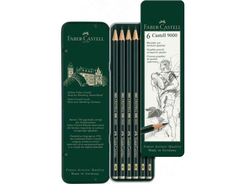 Harilik pliiats Faber-Castell 9000 6tk/pk