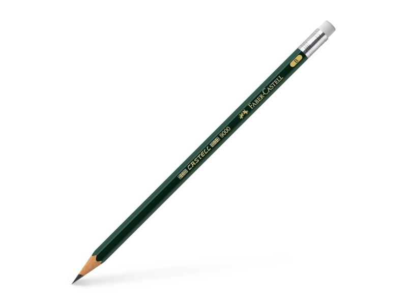 Harilik pliiats Faber-Castell 9000 B kustukummiga