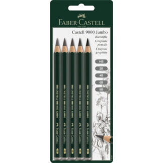 Harilik pliiats Faber-Castell 9000 Jumbo 5tk/pk