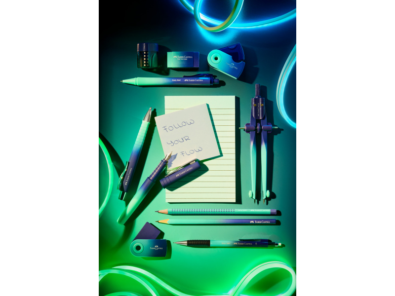 Harilik pliiats Faber-Castell Grip Flow Edition Buzzing Blue 2tk/bl - Pilt 3