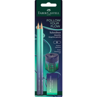 Harilik pliiats Faber-Castell Grip Flow Edition Buzzing Blue 2tk/bl