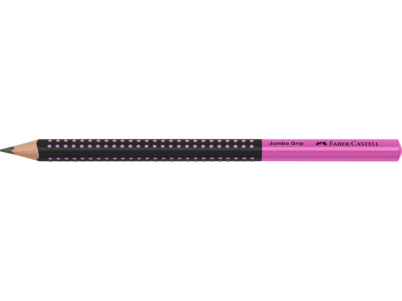 Harilik pliiats Faber-Castell Jumbo Grip 2001 Two Tone must/roosa - Pilt 2