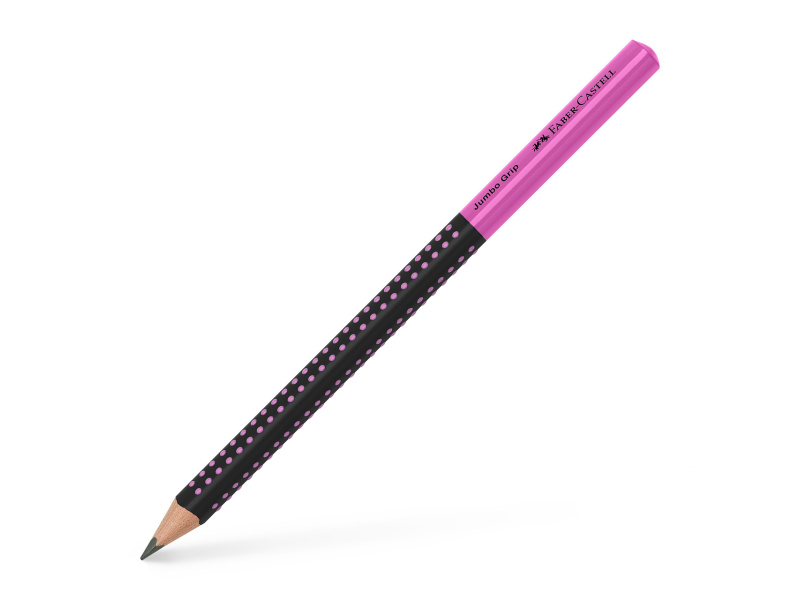 Harilik pliiats Faber-Castell Jumbo Grip 2001 Two Tone must/roosa