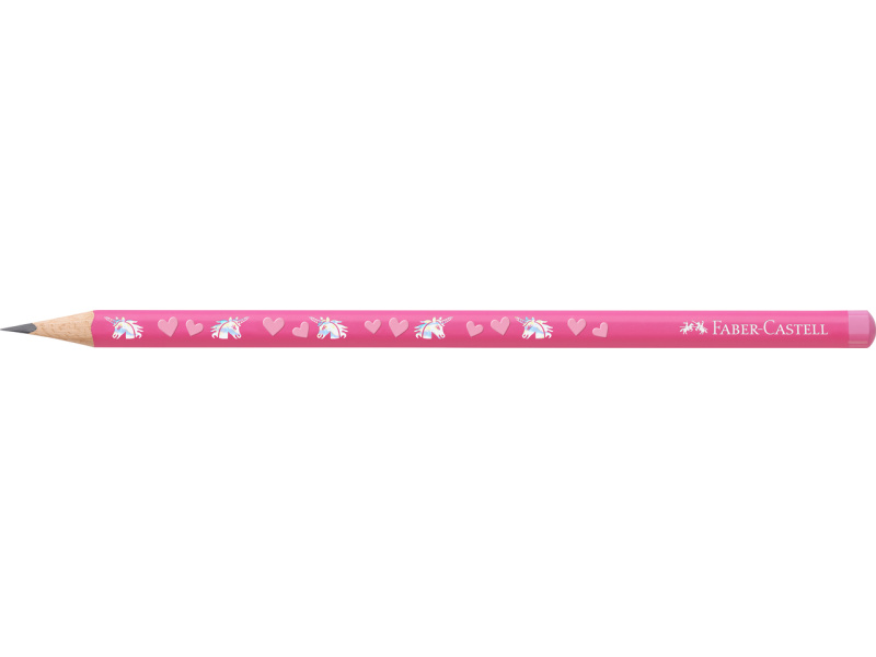 Harilik pliiats Faber-Castell Unicorn HB roosa - Pilt 2