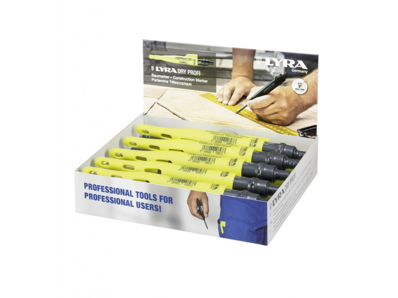 Harilik pliiats Lyra Dry Profi, ehitusmarker, grafiit 2B must - Pilt 4
