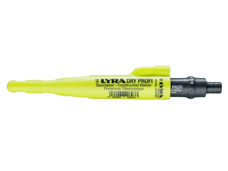 Harilik pliiats Lyra Dry Profi, ehitusmarker, grafiit 2B must - Pilt 5