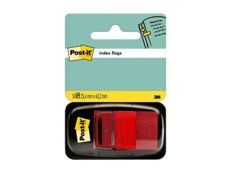 Järjehoidja 3M Post-it Indeks 50tk punane