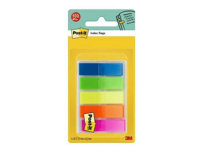 Järjehoidja 3M Post-it® Index Flags 11.9mmx43.2mm 100tk/pk Translucent