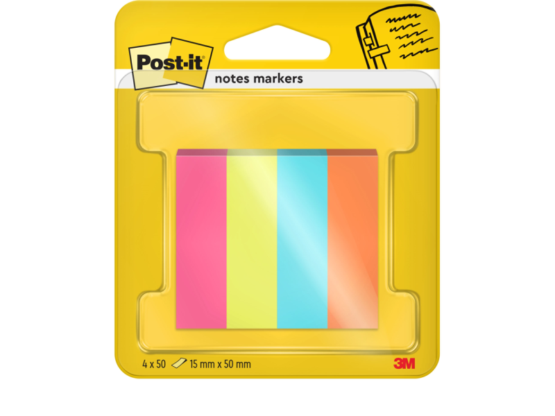 Järjehoidja 3M Post-it® Markers 15mmx50mm 4tk/pk 50L Poptimistic
