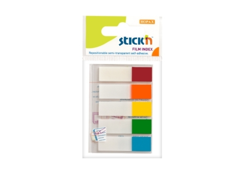 Järjehoidja StickN 21465 indeksid 45x12mm 5x25L valged