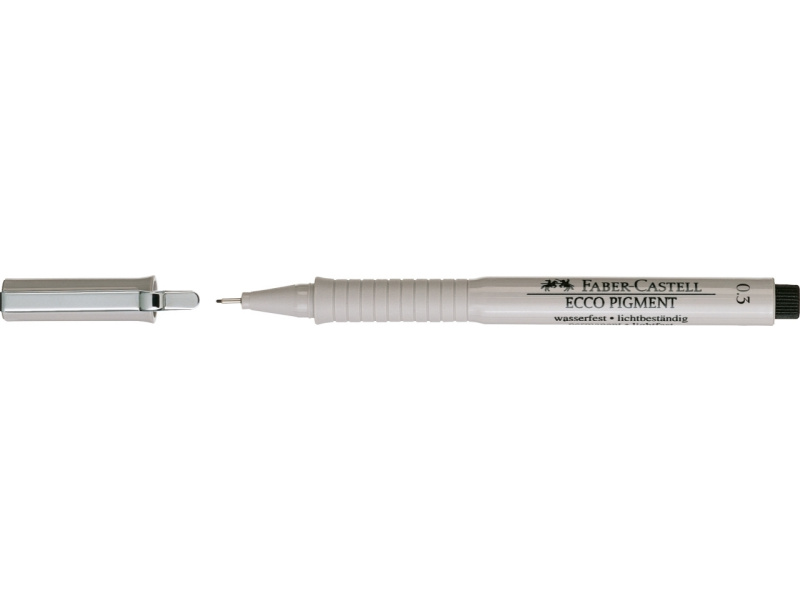 Joonestuspliiats Faber-Castell Ecco Pigment 0.3 must - Pilt 2