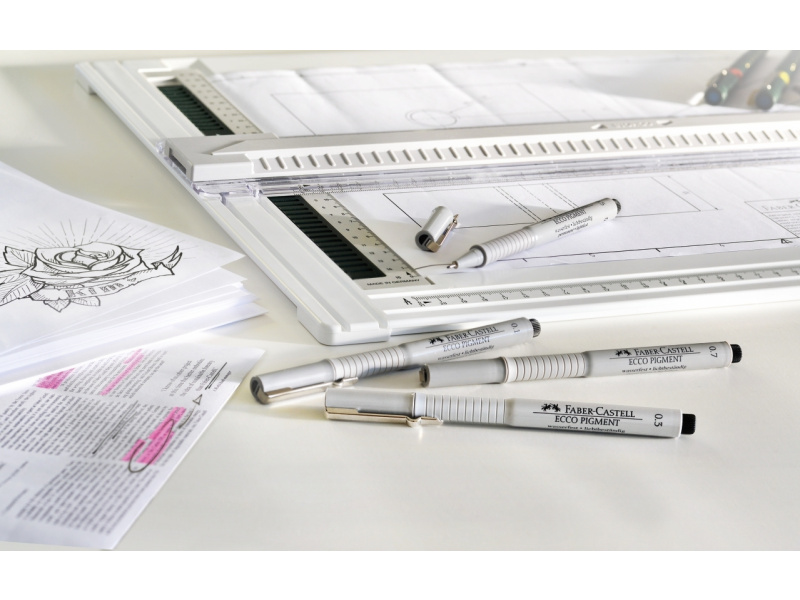 Joonestuspliiats Faber-Castell Ecco Pigment 0,6 must - Pilt 3