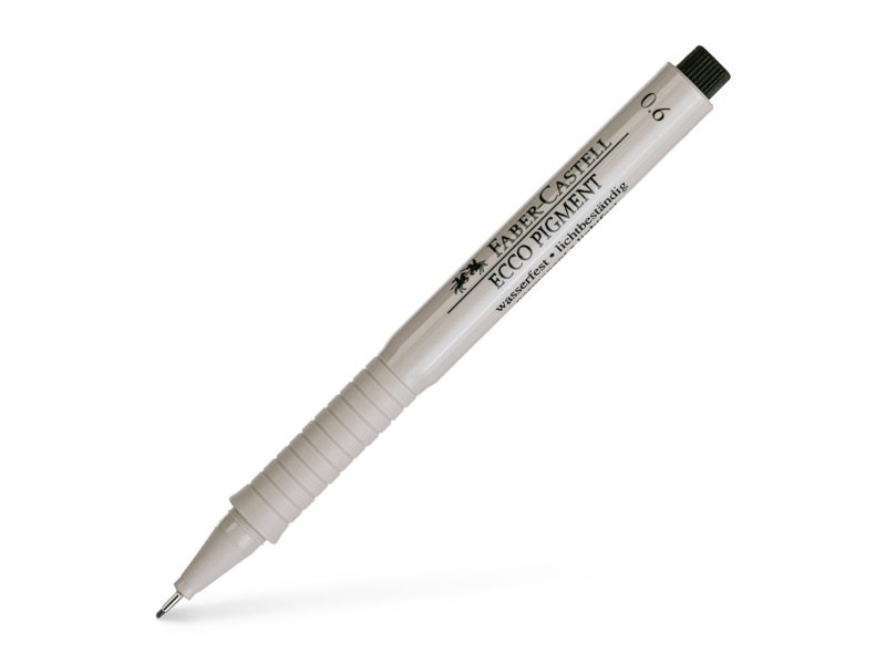 Joonestuspliiats Faber-Castell Ecco Pigment 0,6 must