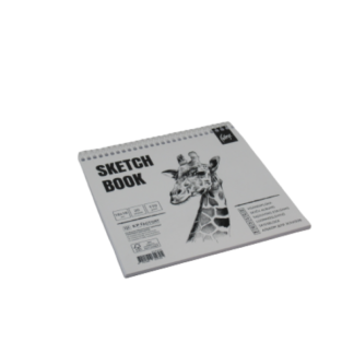 Joonistusplokk College 180x180mm/20l, plastpiraal päises, 170g/m²