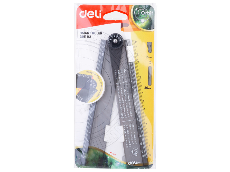 Joonlaud DELI 15cm-30cm kokkupandav must - Pilt 2